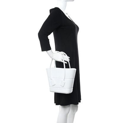 Bottega Veneta Rubber Intrecciato Mini Arco Tote White 2 of 10