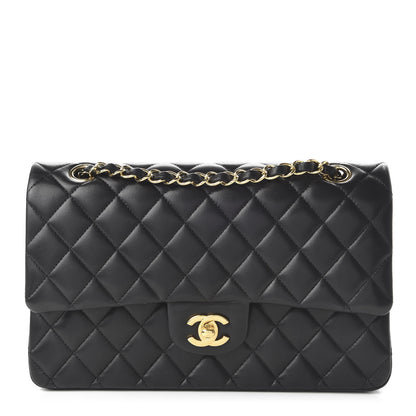 Chanel Lambskin Quilted Medium Double Flap Black 1 of 14