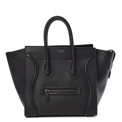 Celine Drummed Calfskin Mini Luggage Black 1 of 17