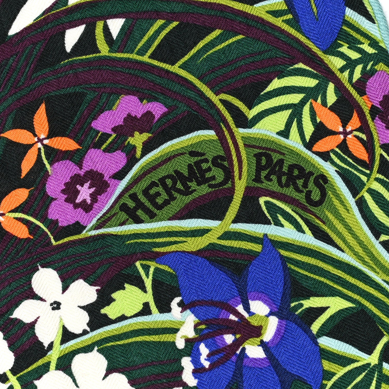 Hermes Cashmere Silk Tyger Tyger Shawl 140 2 of 6