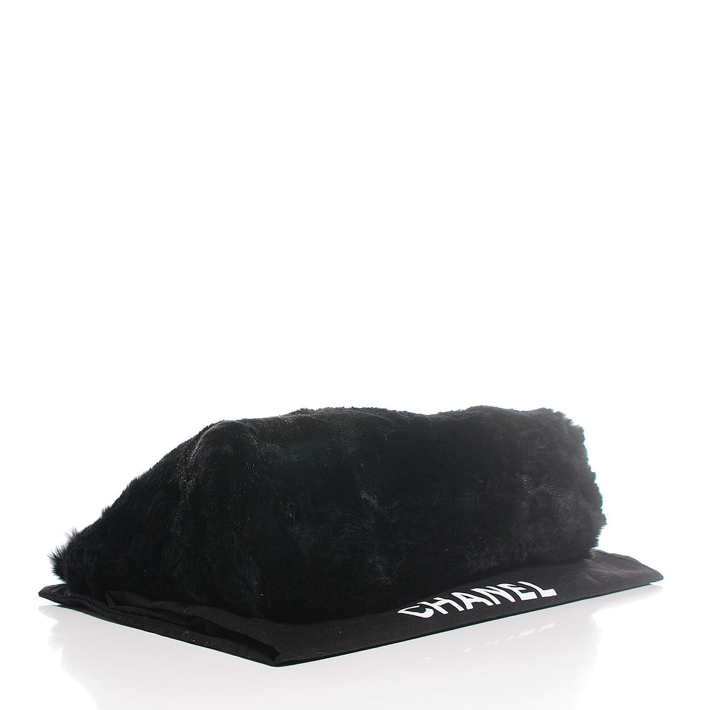 Rabbit Fur Shoulder Bag Black