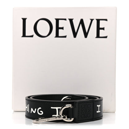 Loewe X JOE BRAINARD Calfskin Words Print Thin Strap Black 9 of 9