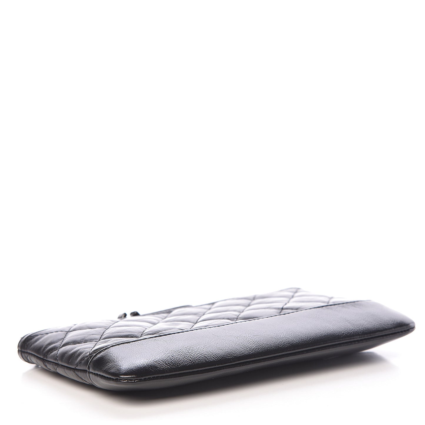 Aged Calfskin Quilted Small Gabrielle Pouch So Black