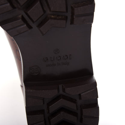 Gucci Rubber Monogram Edinburg Rain Boots 35 Transparent Cocoa 9 of 9