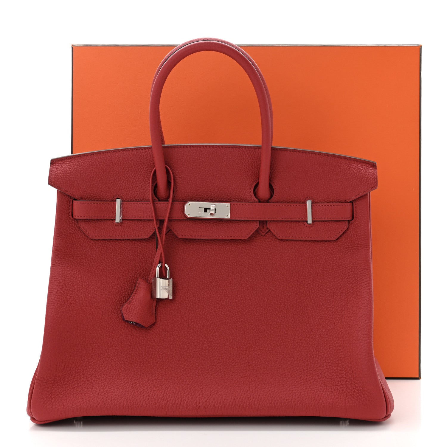Hermes Togo Horseshoe Birkin 35 Rouge Garance Anemone 11 of 11