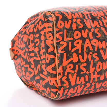 Louis Vuitton Monogram Graffiti Speedy 30 Orange 8 of 17