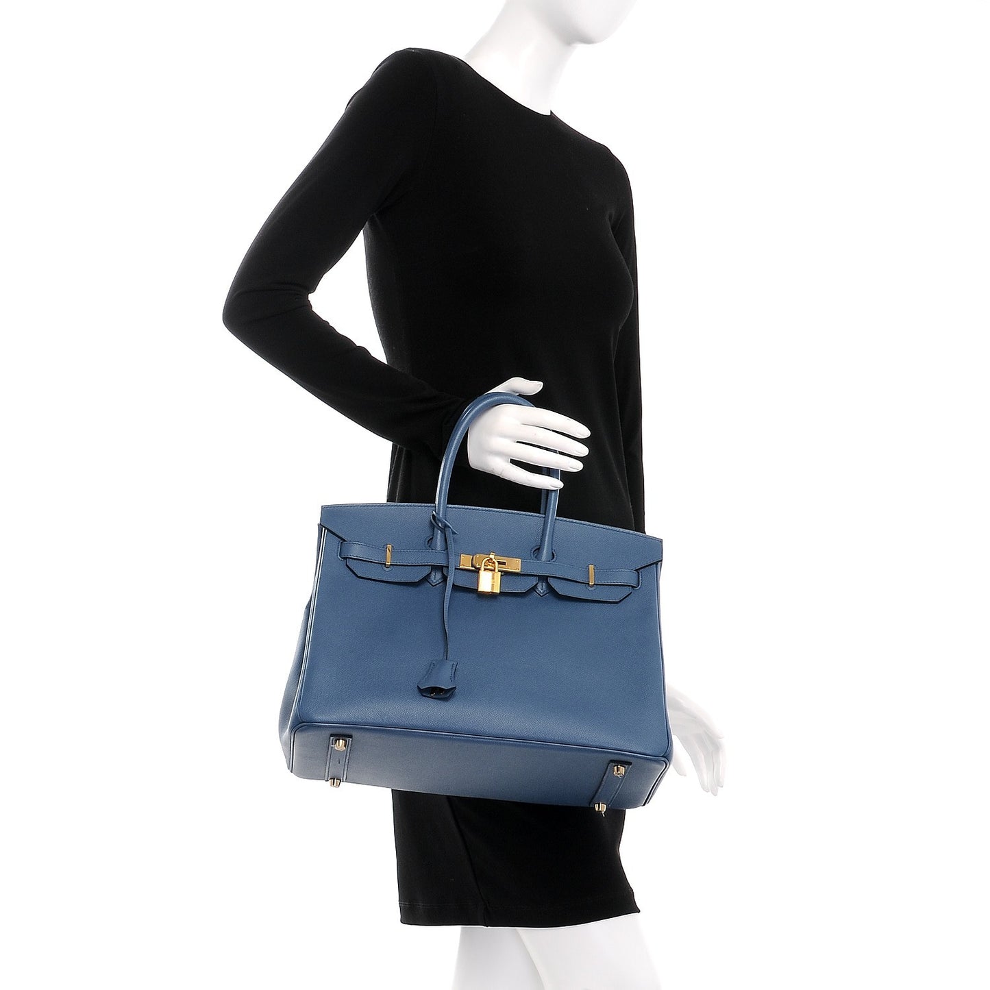 Epsom Birkin 35 Bleu Agate