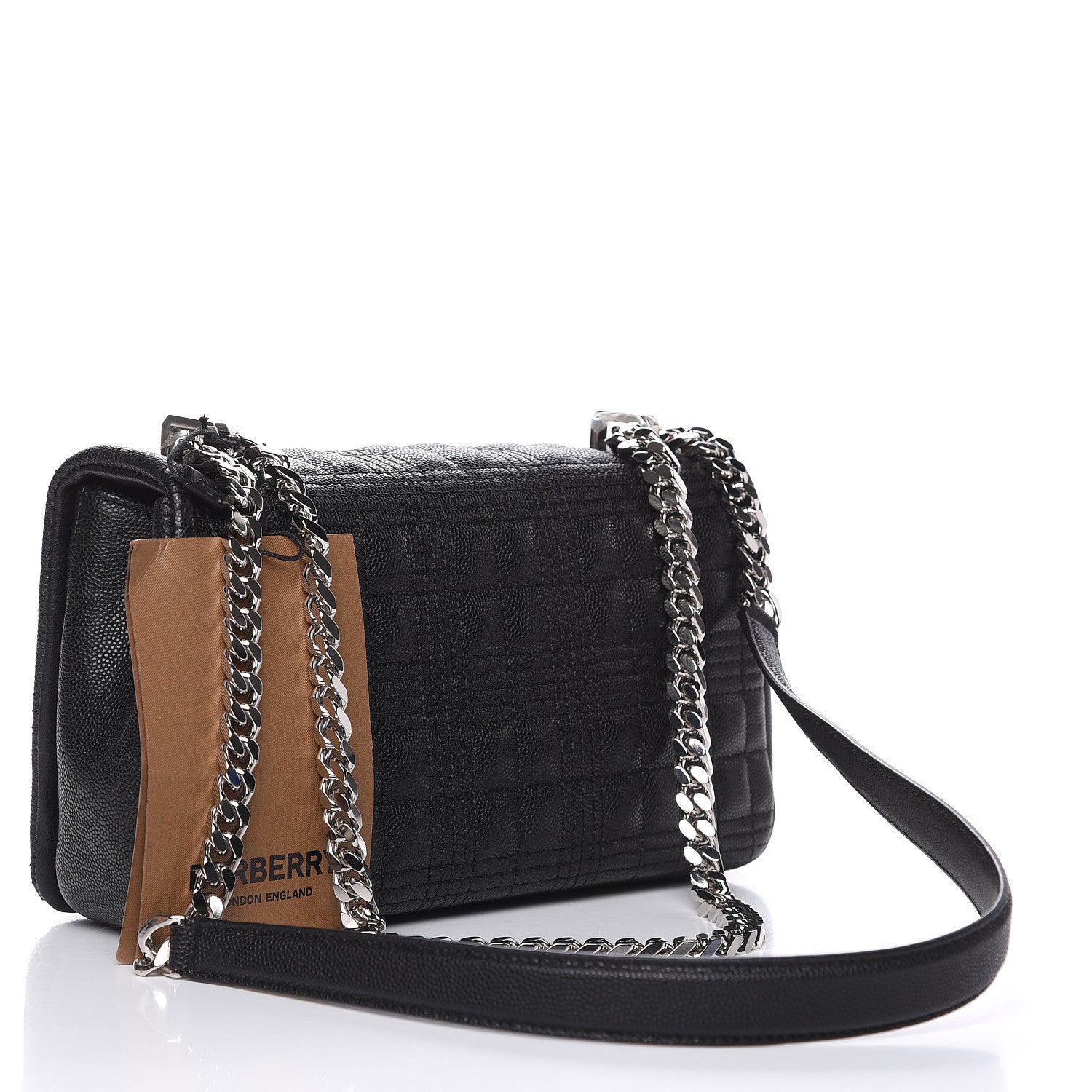 Burberry Grainy Calfskin Quilted Lola Bag Black 3 of 12