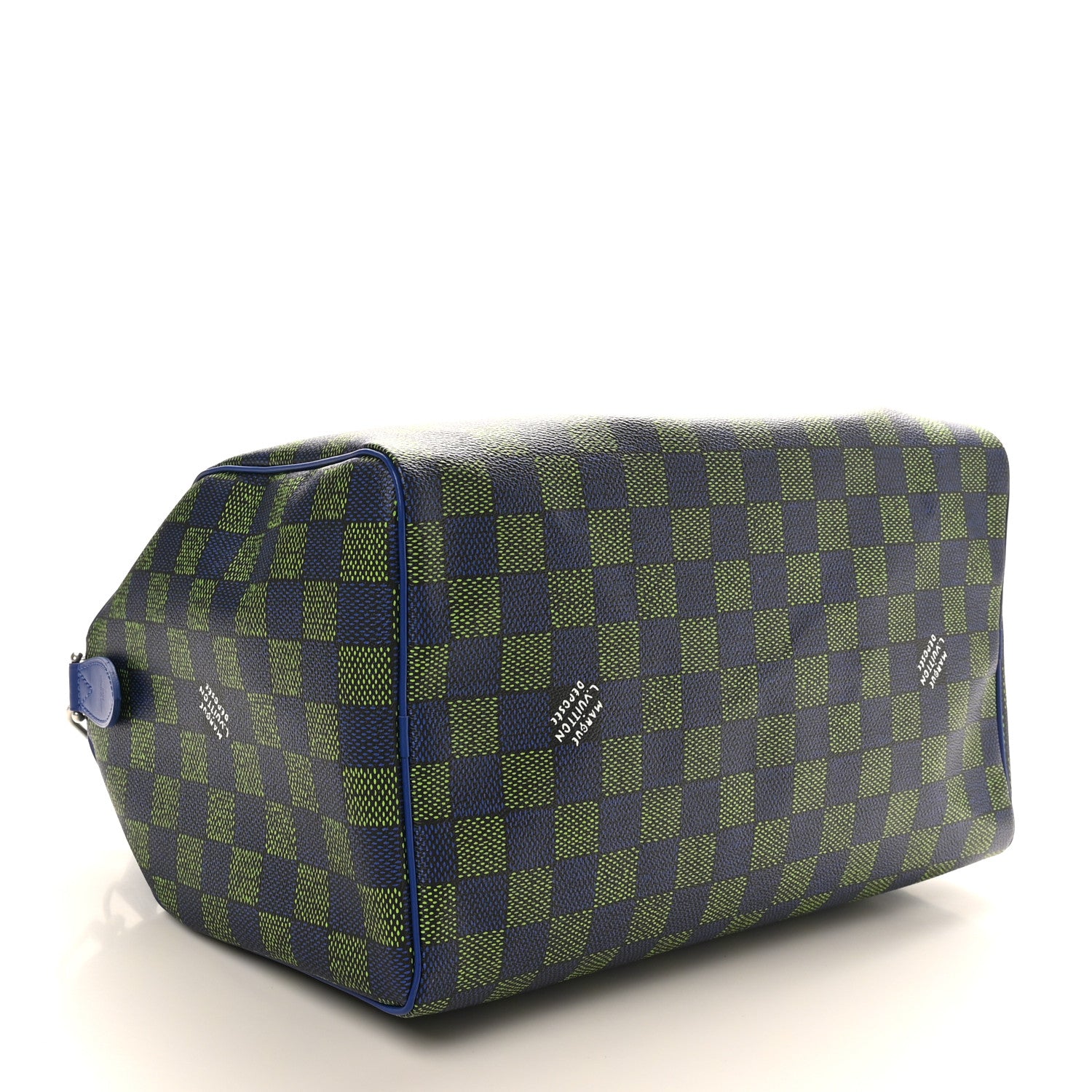 Louis Vuitton Damier Heritage Speedy Bandouliere 40 Blue Green 3 of 8