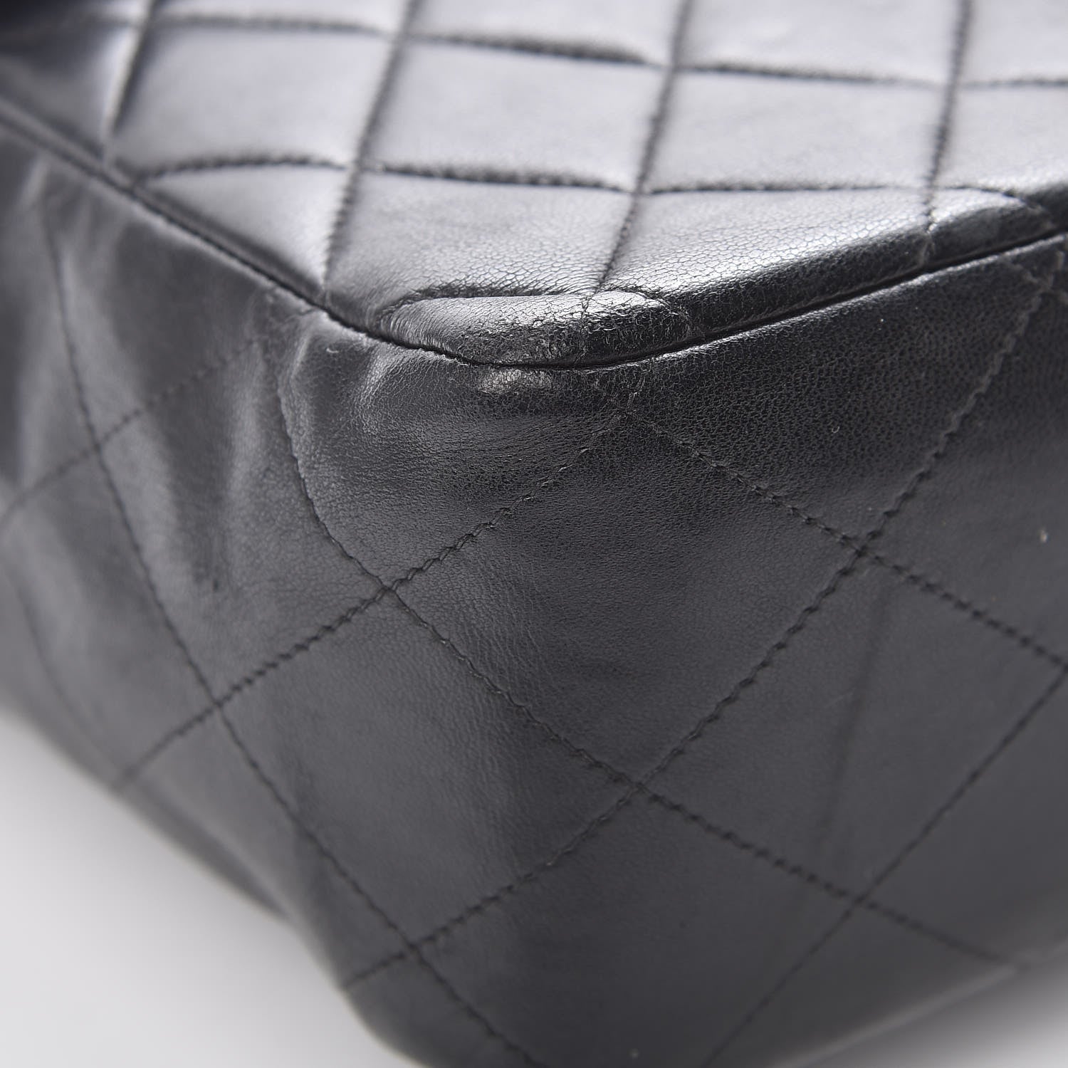 Chanel Lambskin Quilted Jumbo Single Flap Black 11 of 14