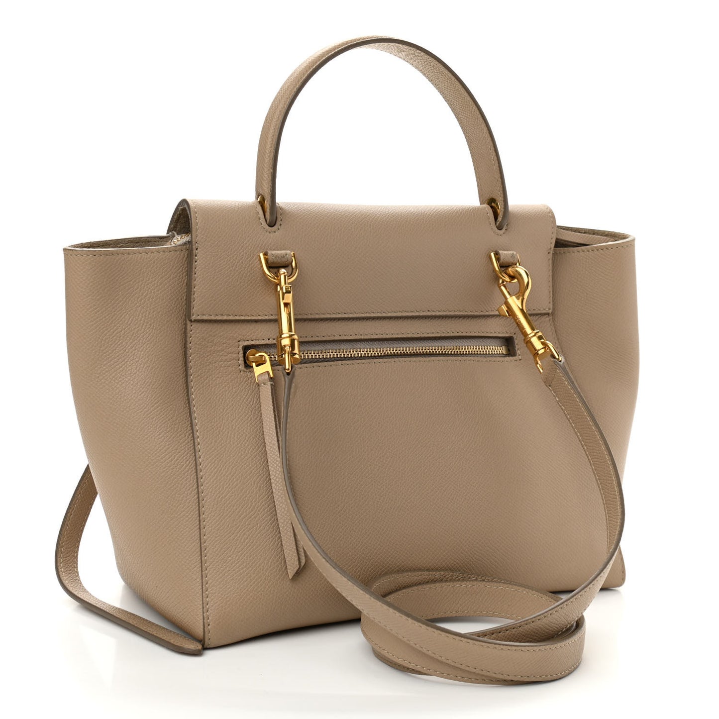 Grained Calfskin Micro Belt Bag Light Taupe