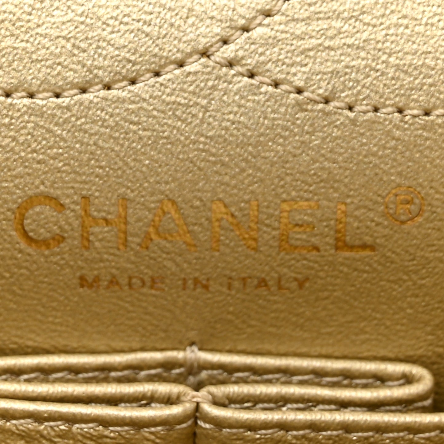 Metallic Aged Calfskin Quilted 2.55 Reissue 226 Flap Pale Gold