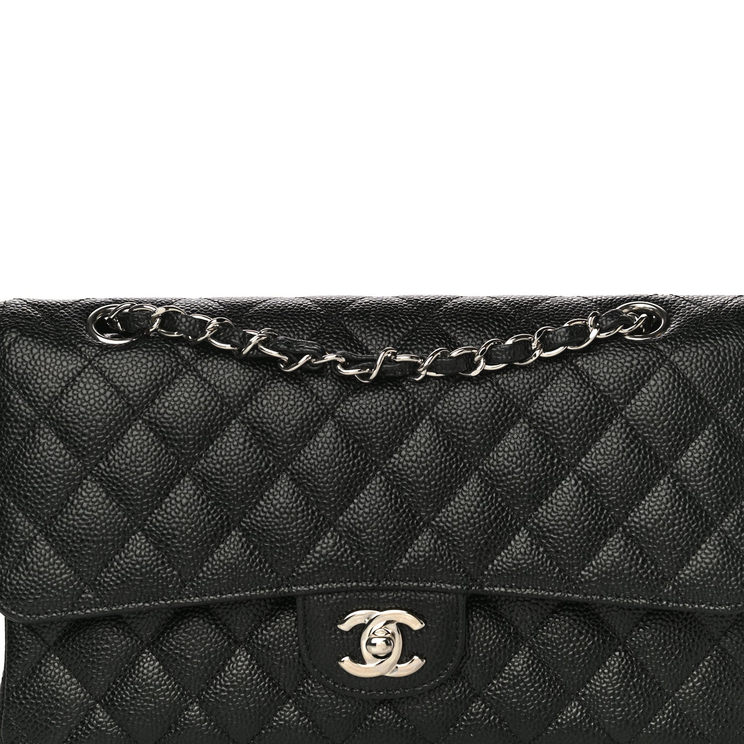 Chanel Caviar Quilted Medium Double Flap Black 8 of 10