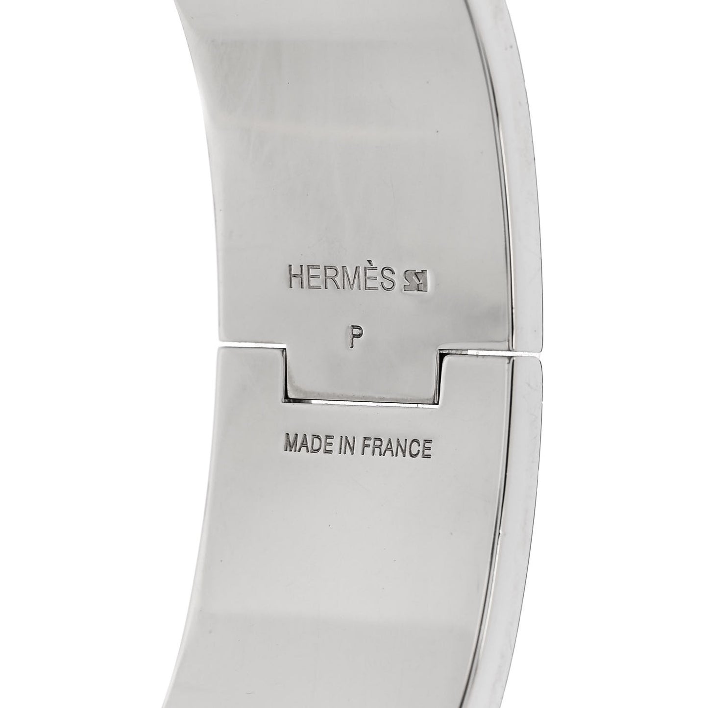 Enamel Wide Clic Clac H Bracelet GM Gris Clair White