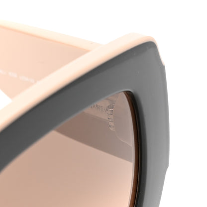 Chanel Acetate Square Sunglasses 6059 Black Beige 7 of 9