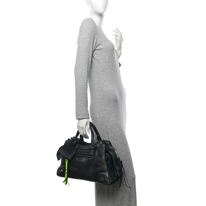 Balenciaga Used Calfskin Silver Hardware Neo Classic City Navy 3 of 18