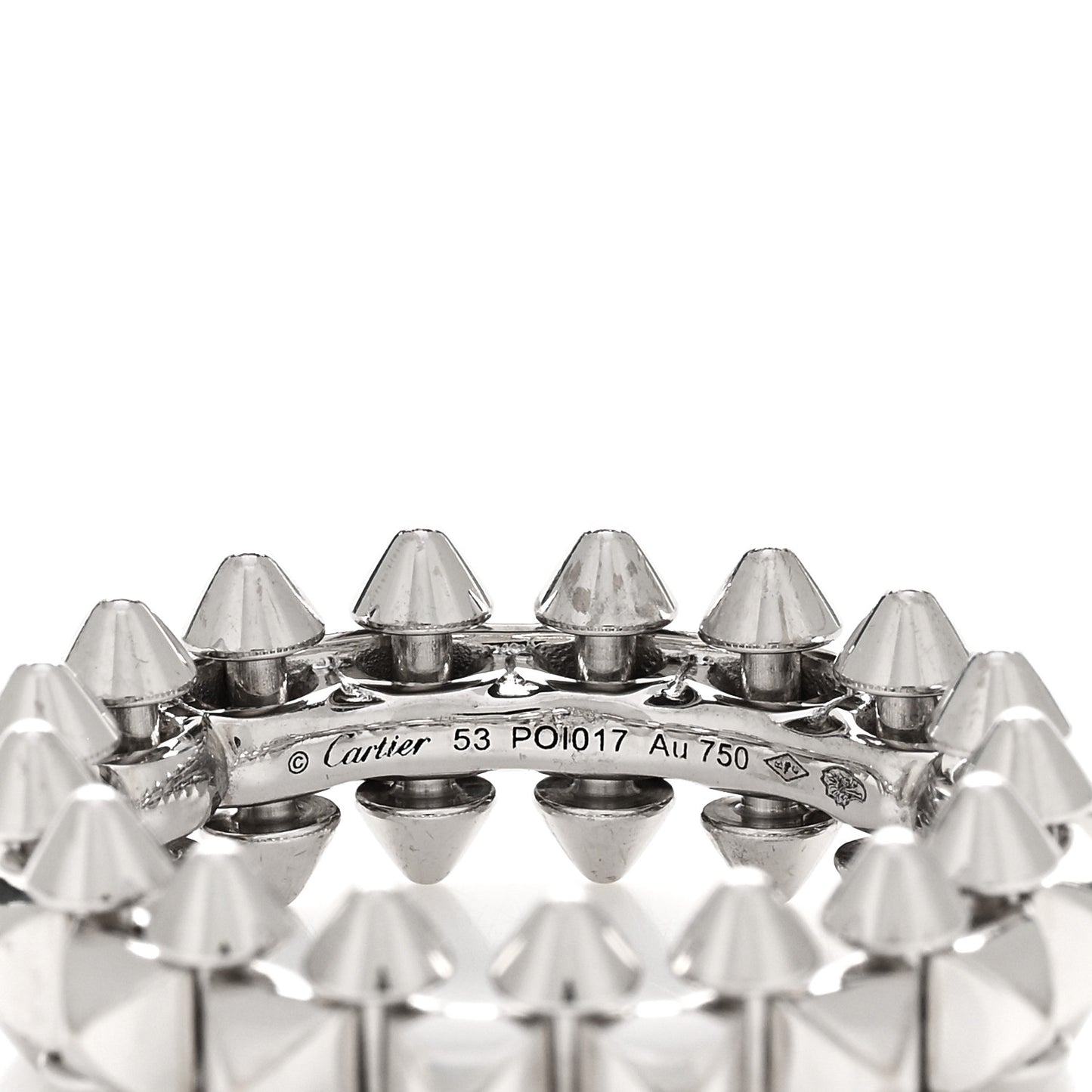18K White Gold MM Clash De Cartier Ring 53 6.25