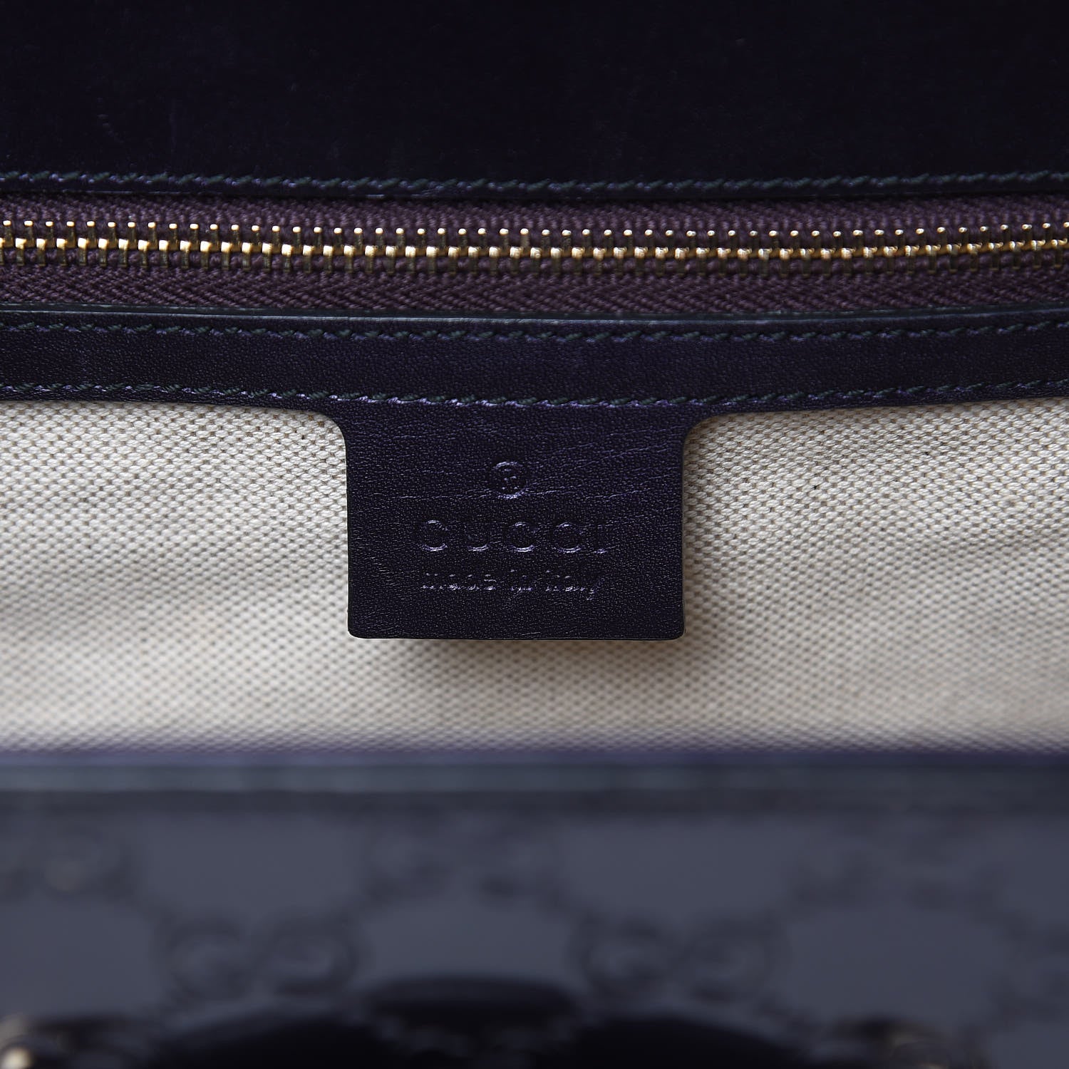 Gucci Shine Guccissima Large Emily Chain Shoulder Bag Melanzana 6 of 11