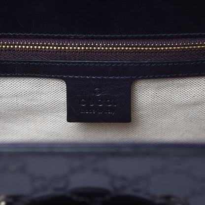 Gucci Shine Guccissima Large Emily Chain Shoulder Bag Melanzana 6 of 11