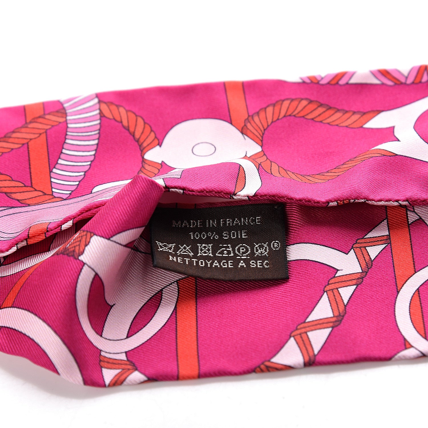 Hermes Silk Panoplie Equestre Twilly Fuchsia Rose Rouge 3 of 5