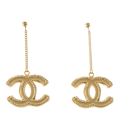 Chanel CC Drop Earrings Gold 1 of 5
