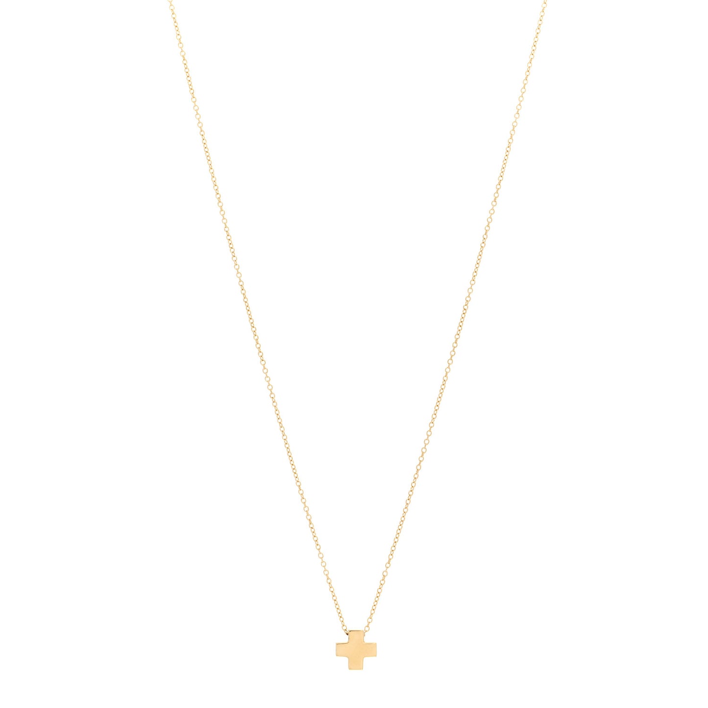 18K Yellow Gold Cruciform Cross Pendant Necklace
