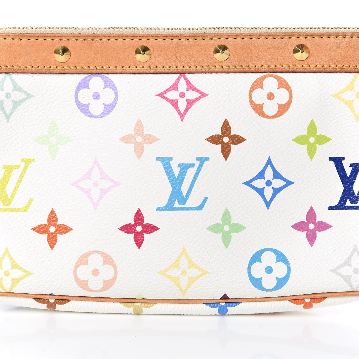 Monogram Multicolor Pochette Accessories White