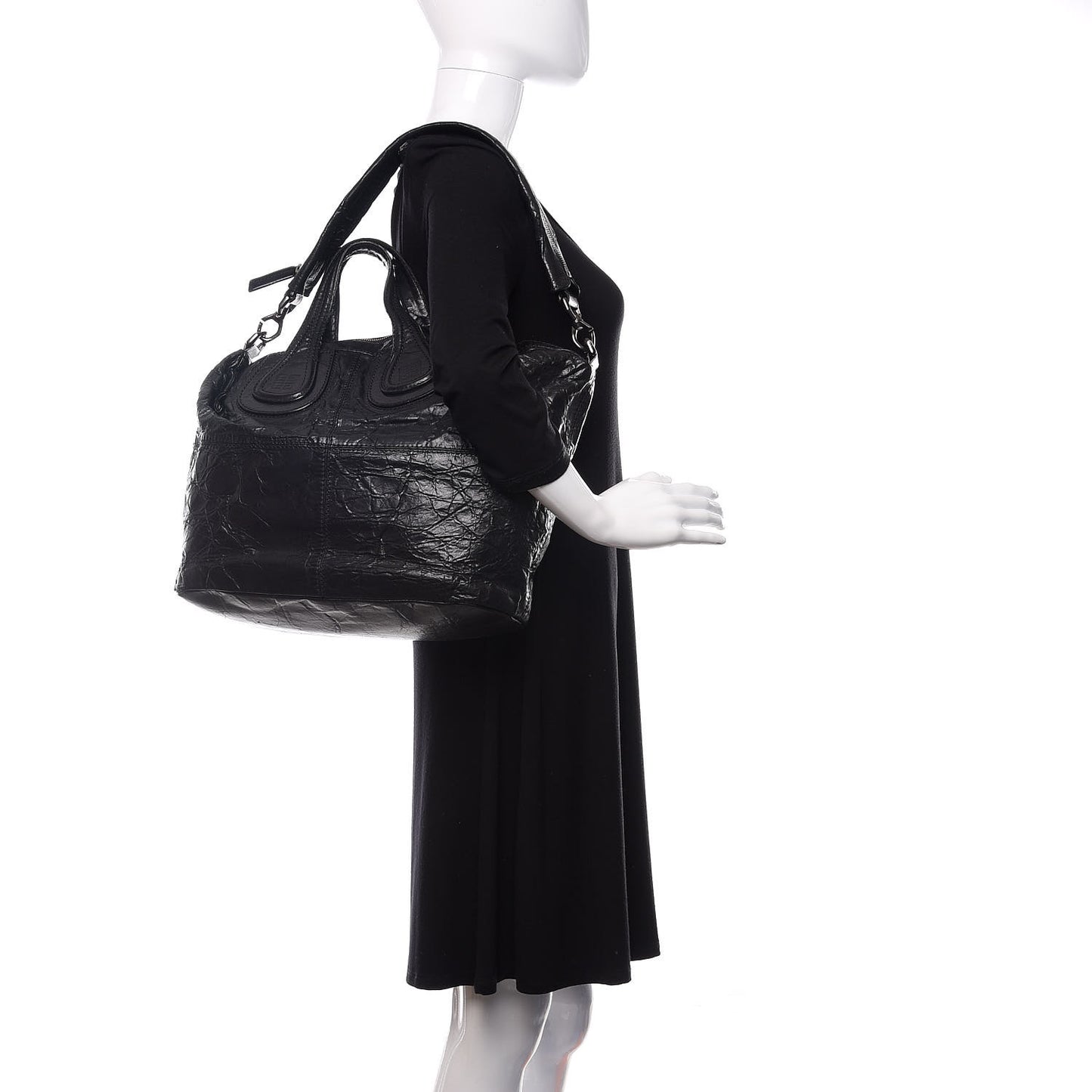 Wrinkled Lambskin Medium Nightingale Black