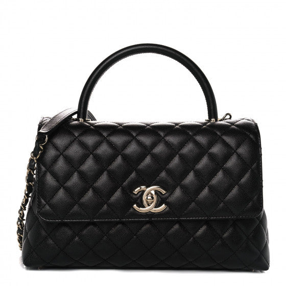 Chanel Caviar Quilted Small Coco Handle Flap Black 1 of 12