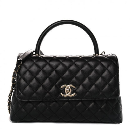 Chanel Caviar Quilted Small Coco Handle Flap Black 1 of 12