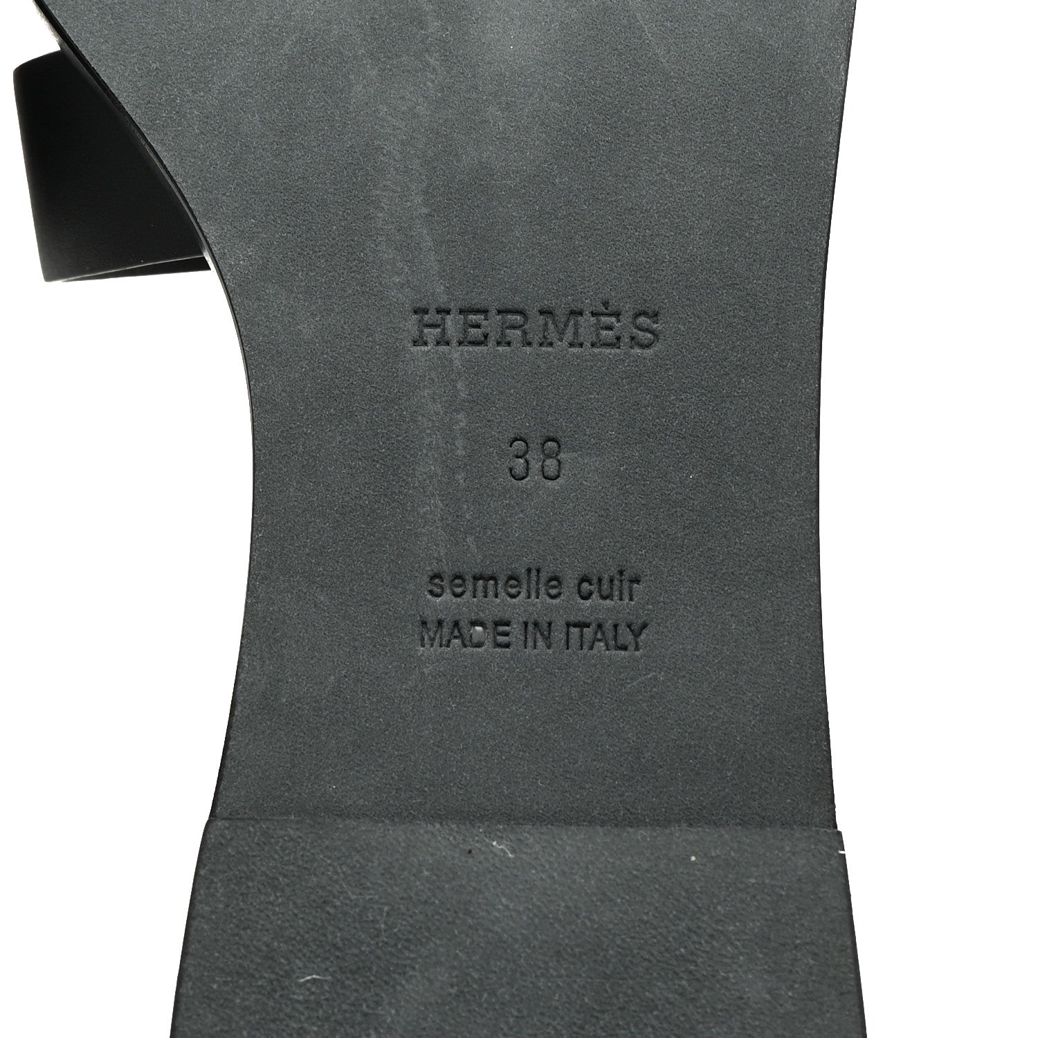 Hermes Calfskin Santorini Sandals 38 Black 7 of 10