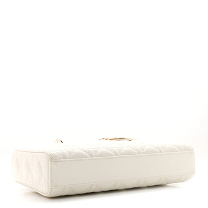 Christian Dior Lambskin Cannage Medium Lady D-Joy White 4 of 11