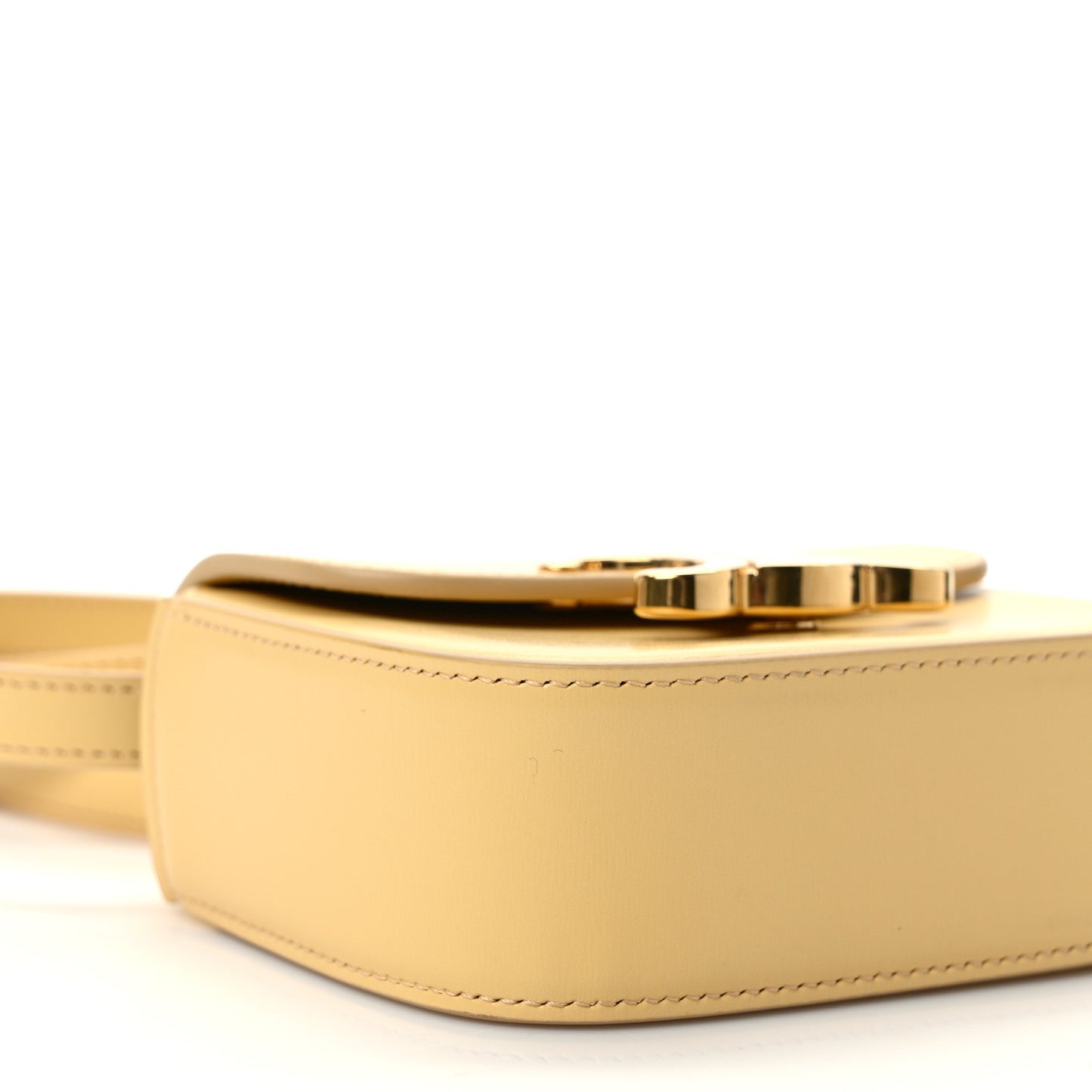 Shiny Calfskin Mini Claude Almond Green