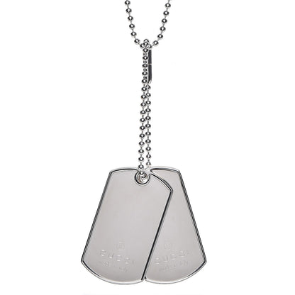 Gucci Sterling Silver Dog Tag Necklace 1 of 5