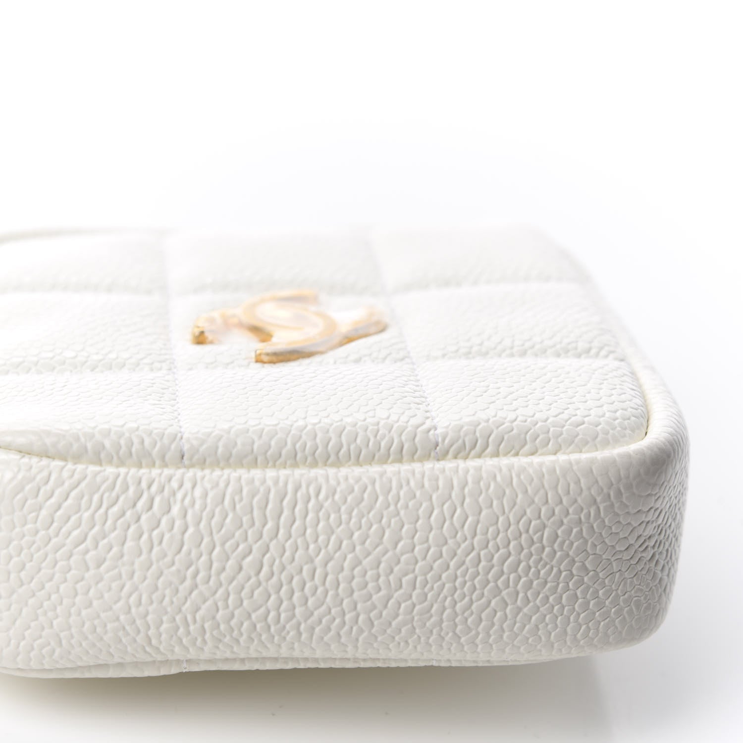 Chanel Caviar Quilted Coin Purse Belt Bag White 6 of 11