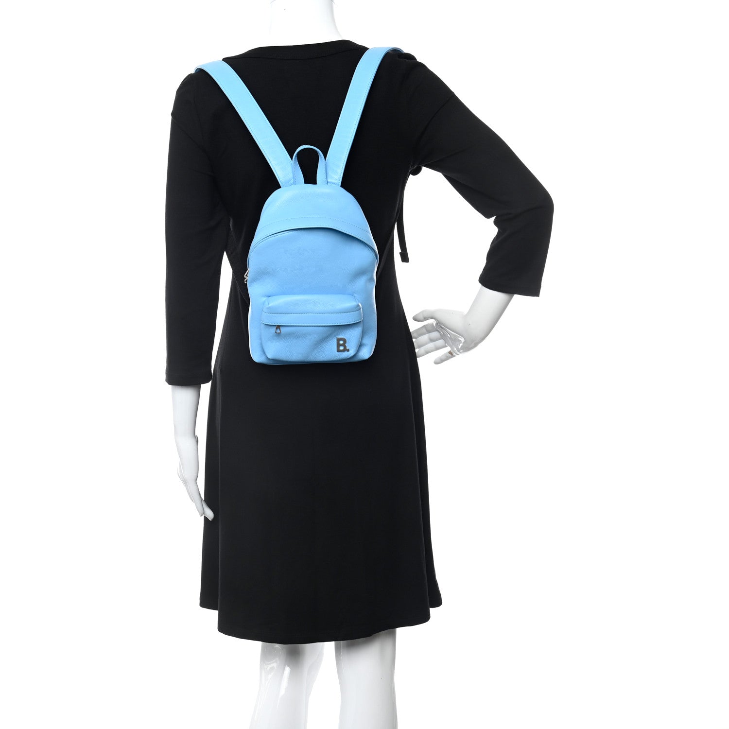 Balenciaga Smooth Calfskin Soft XXS Backpack Light Blue 2 of 10