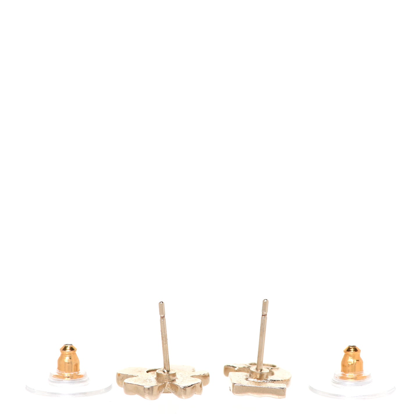 No 5 Clover CC Earrings Gold