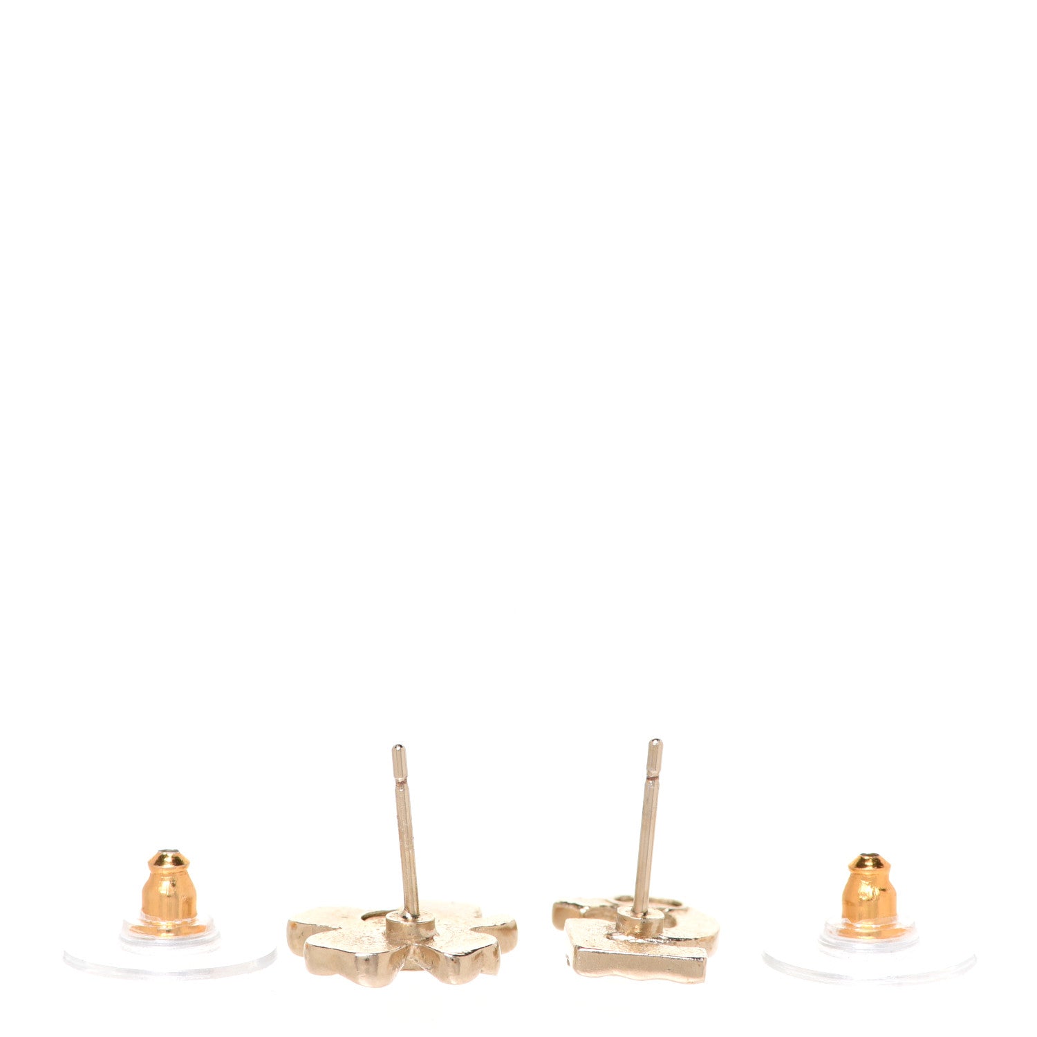 Chanel No 5 Clover CC Earrings Gold 3 of 5
