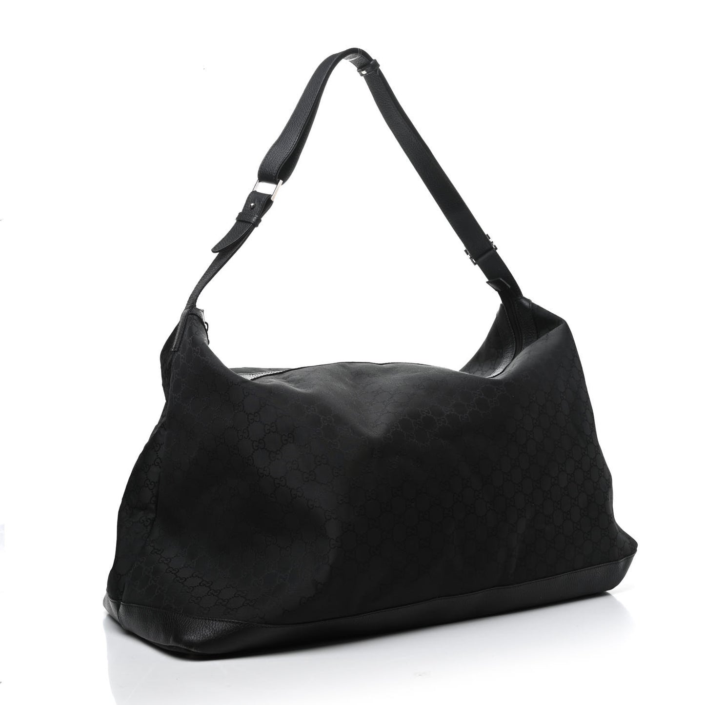 Nylon Monogram Travel Hobo Black
