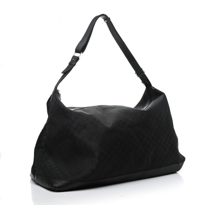Gucci Nylon Monogram Travel Hobo Black 2 of 6