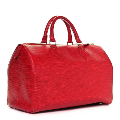 Louis Vuitton Epi Speedy 30 Castillan Red 3 of 23