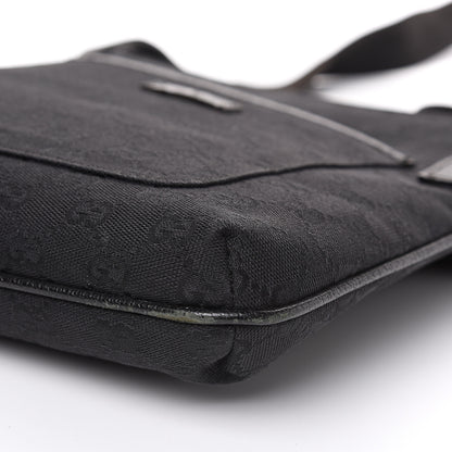 Gucci Monogram Flat Messenger Bag Black 10 of 10