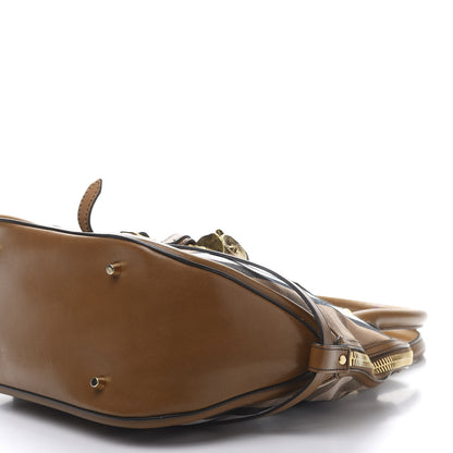 Burberry Bridle Calfskin House Check Owl Medium Orchard Bowling Bag Brown Ochre 7 of 13