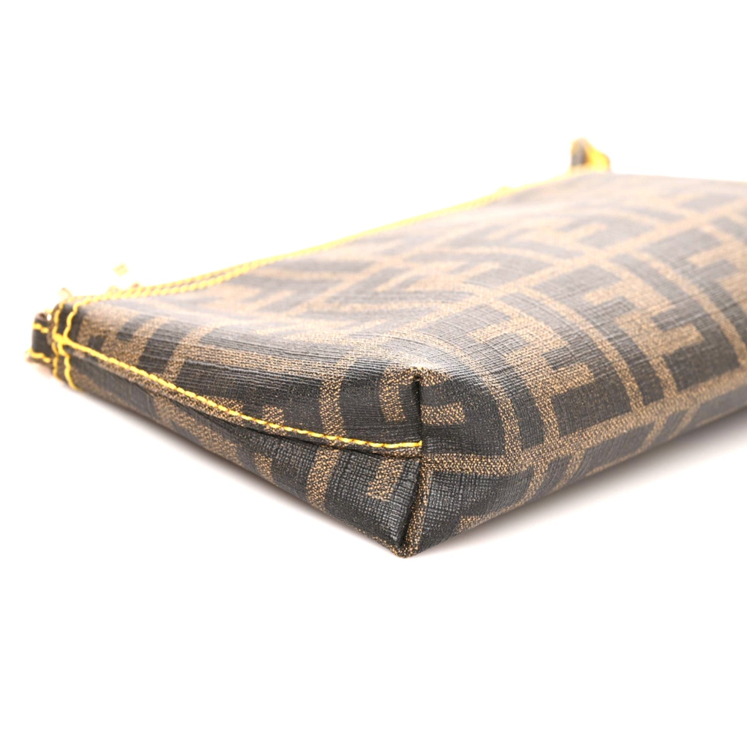 Fendi Zucca Spalmati Pochette Tobacco Giallo 5 of 8