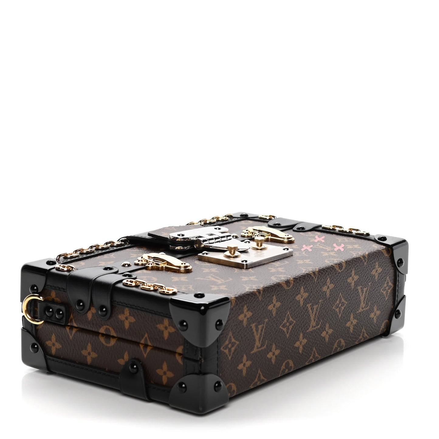 Monogram Chain Petite Malle Black