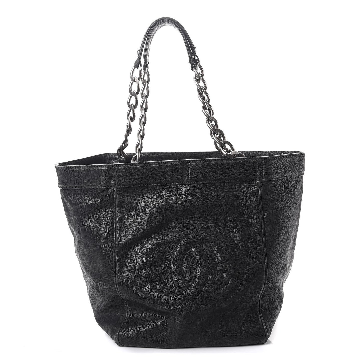 Distressed Caviar Outdoor Ligne Tote Black