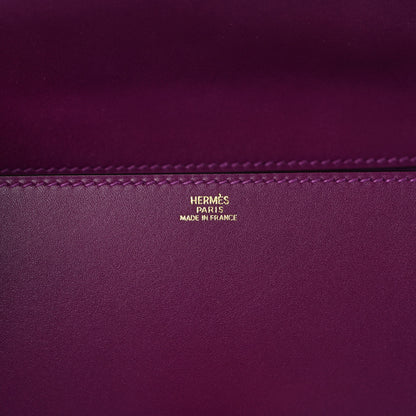 Hermes Tadelakt Medor 23 Clutch Anemone 6 of 7