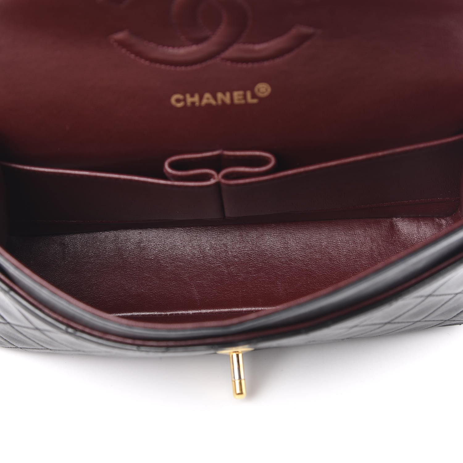 Chanel Lambskin Quilted Medium Double Flap Black 5 of 13
