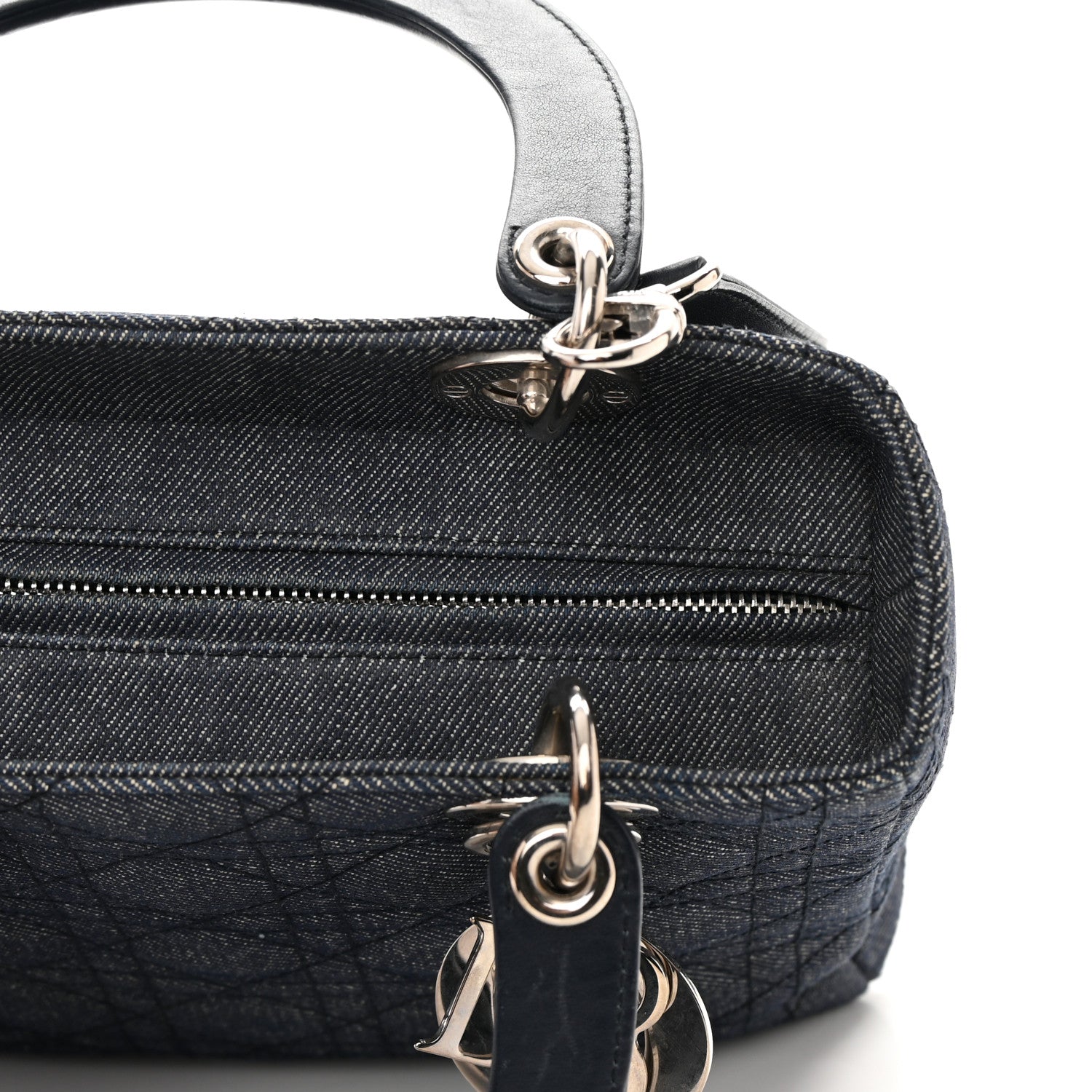 Christian Dior Denim Cannage Medium Lady Dior Black 19 of 21
