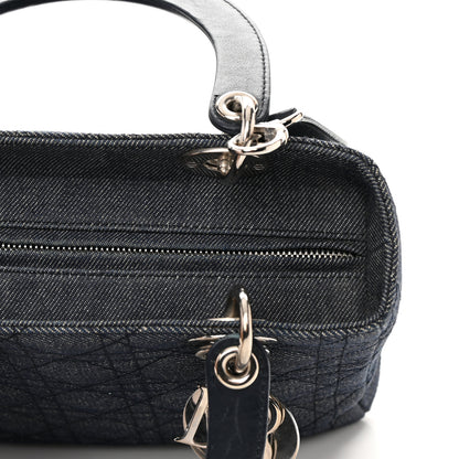 Christian Dior Denim Cannage Medium Lady Dior Black 19 of 21